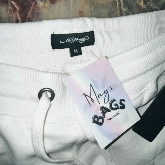 Ed Hardy: Tiger Rose Tattoo Ivory Jacket & Shorts SET (NWT)